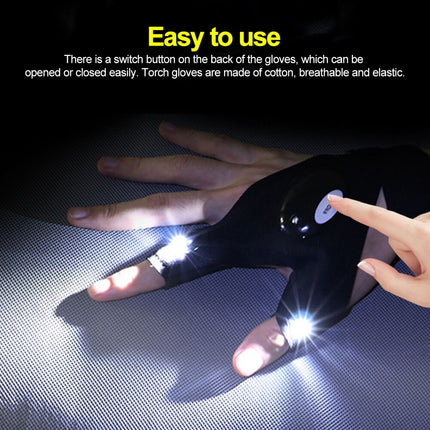 Gants de Lampe de poche Lumineux de pêche avec 2 lampes
