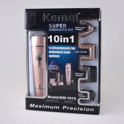 Kemei Tondeuse - Waterproof 10 En 1 - KM 1015