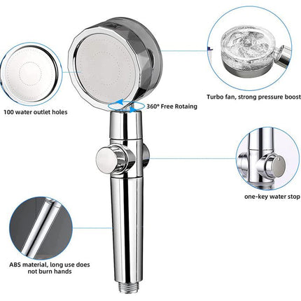 Douchette Pomme Douche Salle de Bain Blanche, Rotation 360°