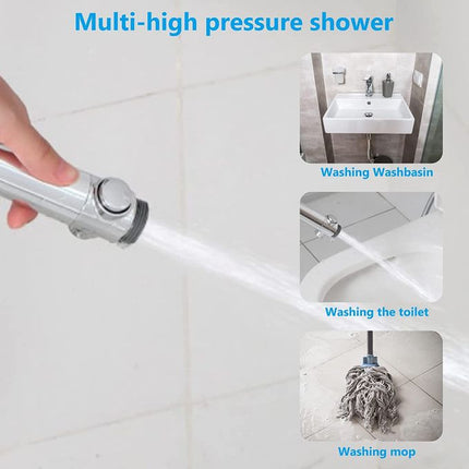 Douchette Pomme Douche Salle de Bain Blanche, Rotation 360°