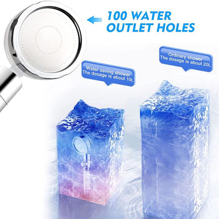 Douchette Pomme Douche Salle de Bain Blanche, Rotation 360°