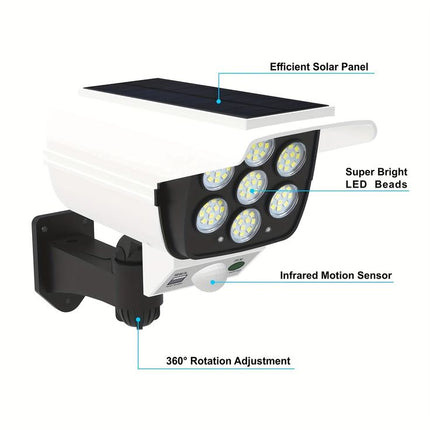 4 FAKE-CAMÉRAS DE SÉCURITÉ PROJECTEUR LED